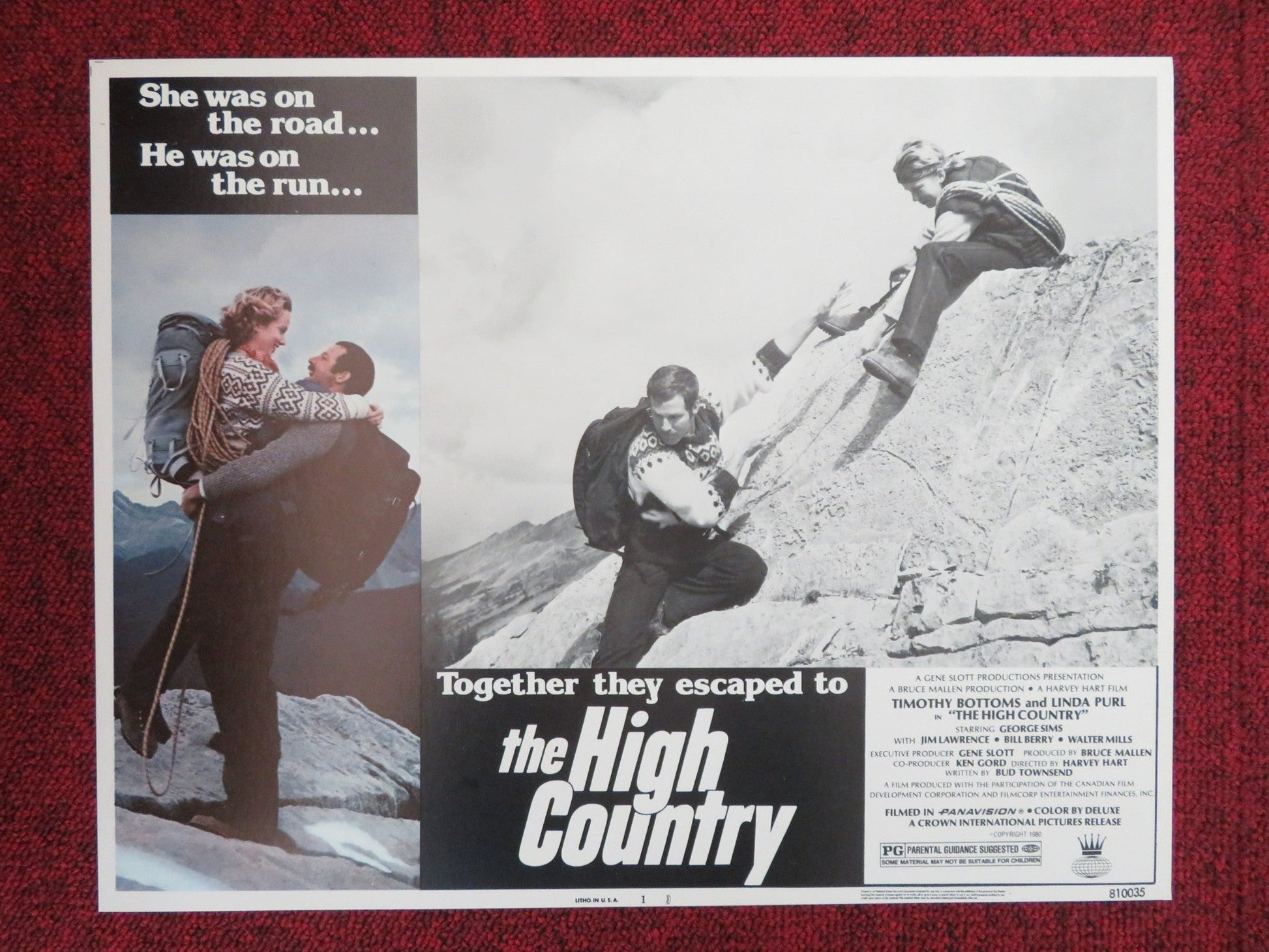 THE HIGH COUNTRY US LOBBY CARD FULL SET TIMOTHY BOTTOMS LINDA PURL 1981 Movie posters