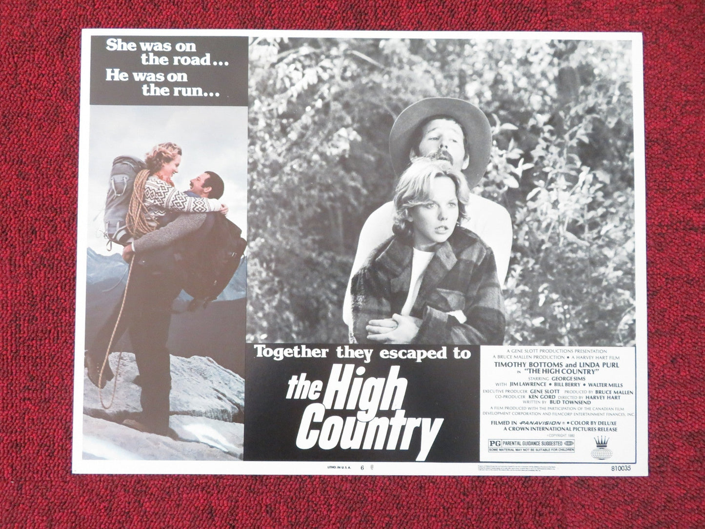 THE HIGH COUNTRY US LOBBY CARD FULL SET TIMOTHY BOTTOMS LINDA PURL 1981 Movie posters