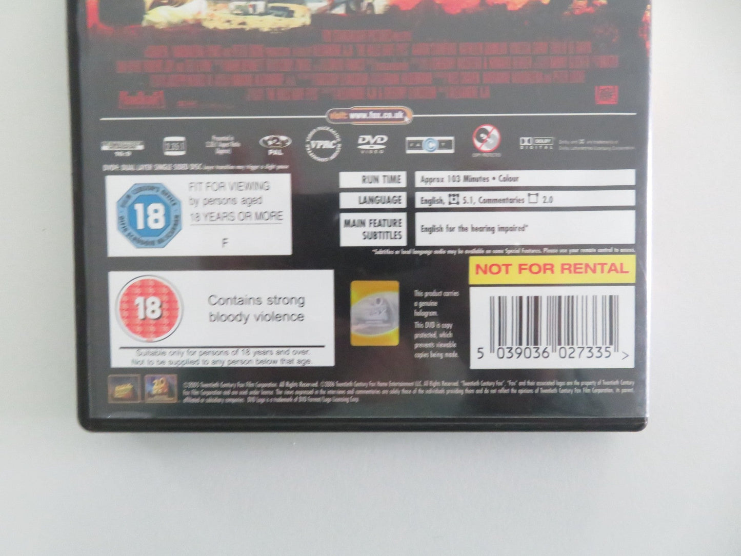 THE HILLS HAVE EYES - EXTENDED CUT - B (DVD) TED LEVINE DAN BYRD 2006 REGION 2 Movie posters