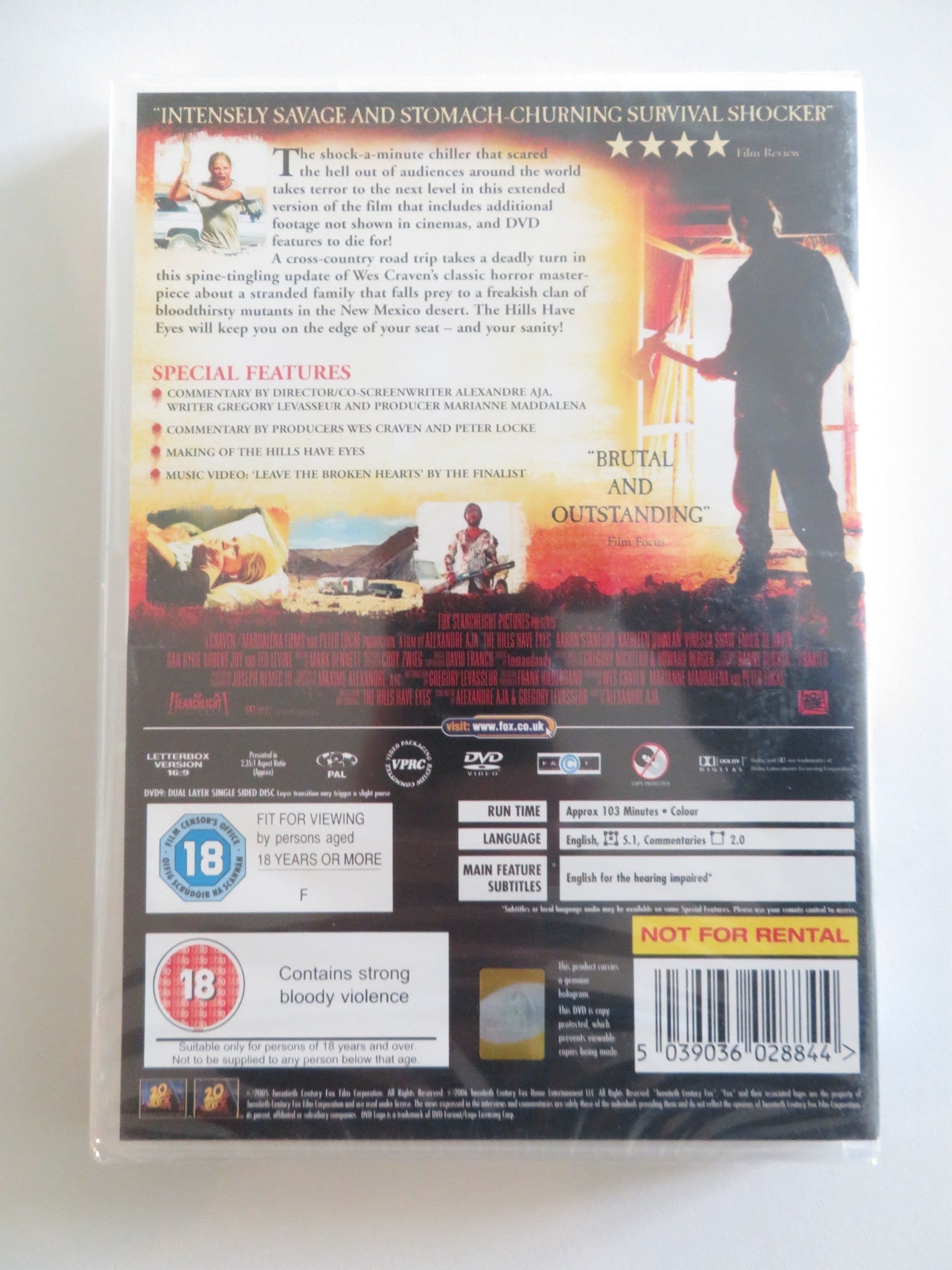 THE HILLS HAVE EYES - EXTENDED CUT (DVD) TED LEVINE K. QUINLAN 2006 REGION 2 Rendezvous Cinema Movie posters