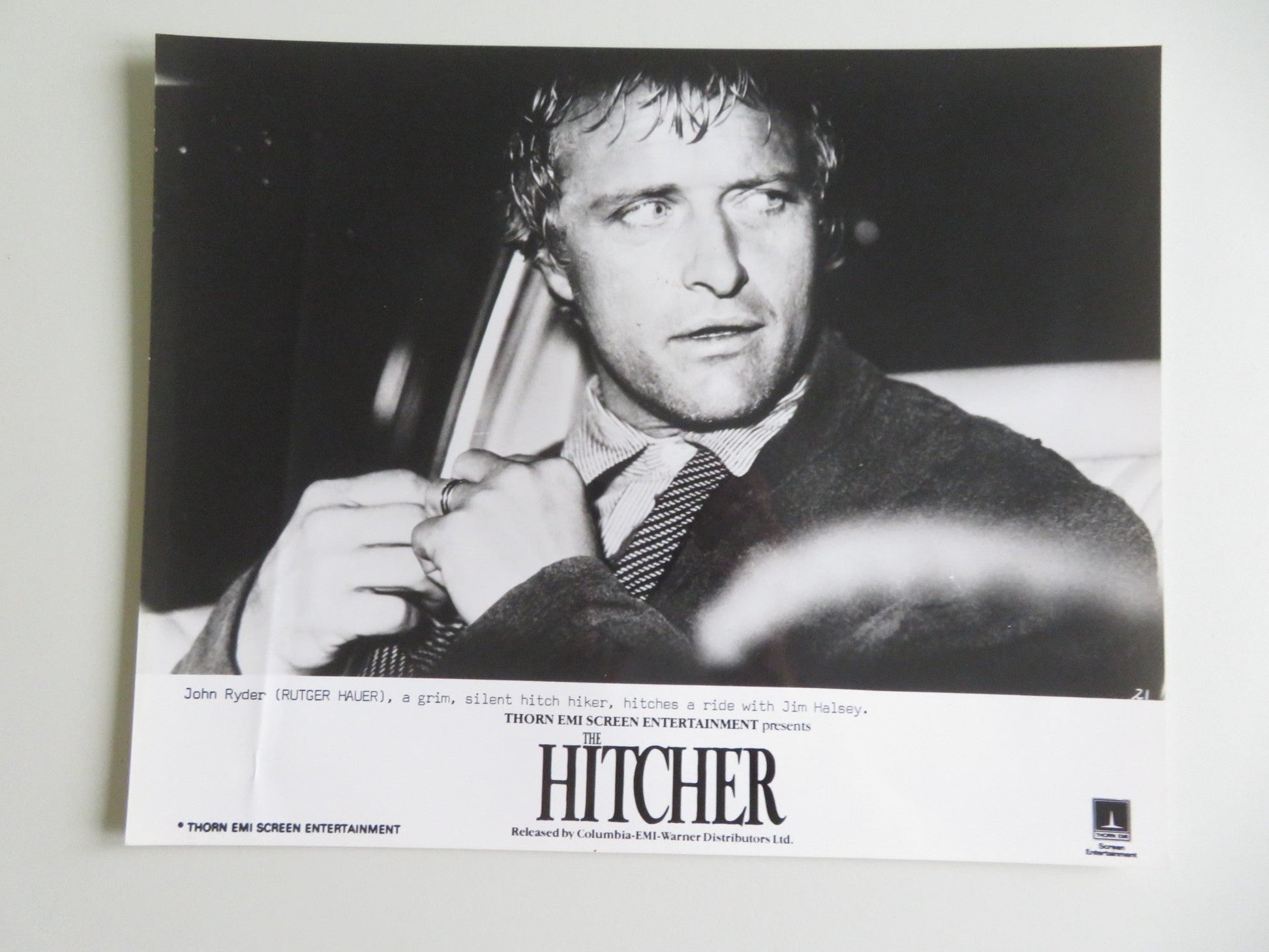 THE HITCHER MOVIE STILL PHOTO LOT OF 4 RUTGER HAUER C. THOMAS HOWELL 1986 - Rendezvous Cinema