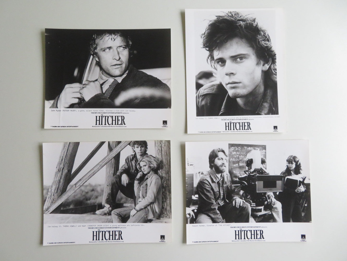 THE HITCHER MOVIE STILL PHOTO LOT OF 4 RUTGER HAUER C. THOMAS HOWELL 1986 - Rendezvous Cinema