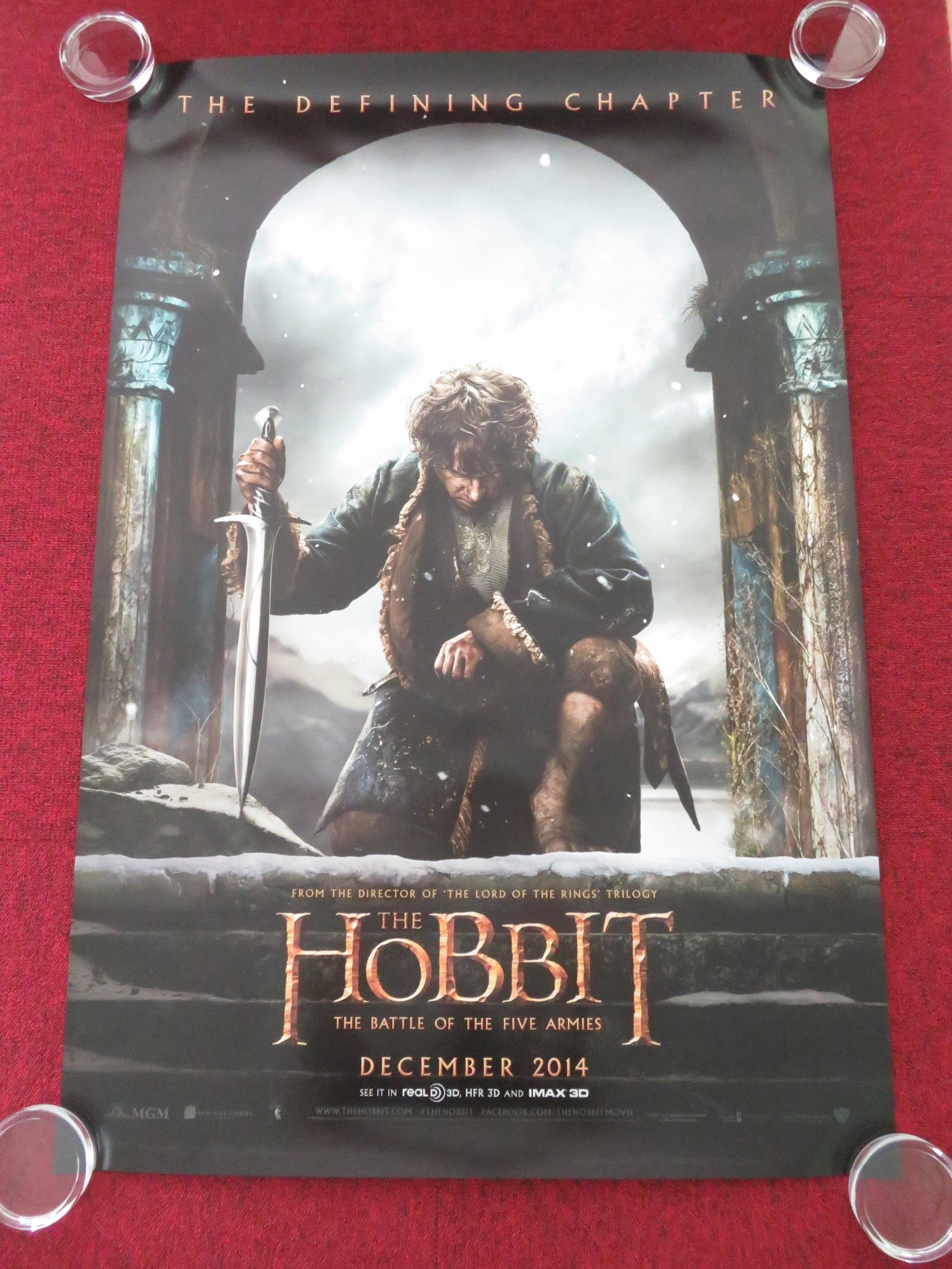 THE HOBBIT: BATTLE OF THE FIVE ARMIES - C ONE SHEET ROLLED POSTER MCKELLEN 2014 Movie posters