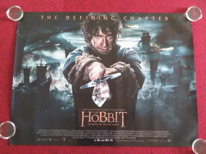 THE HOBBIT: THE BATTLE OF THE FIVE ARMIES UK QUAD ROLLED POSTER M. FREEMAN 2014 Movie posters
