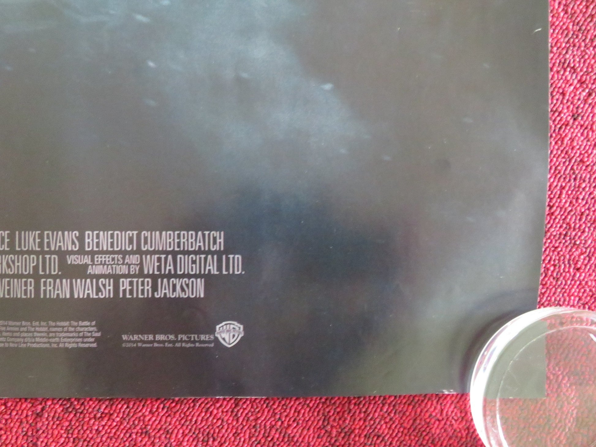 THE HOBBIT: THE BATTLE OF THE FIVE ARMIES UK QUAD ROLLED POSTER M. FREEMAN 2014 Movie posters