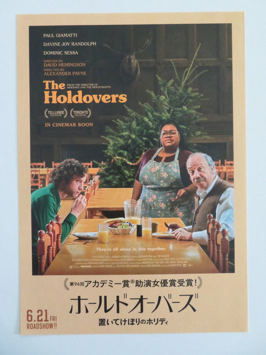 THE HOLDOVERS - B JAPANESE CHIRASHI (B5) POSTER PAUL GIAMATTI DOMINIC SESSA 2023 Movie posters