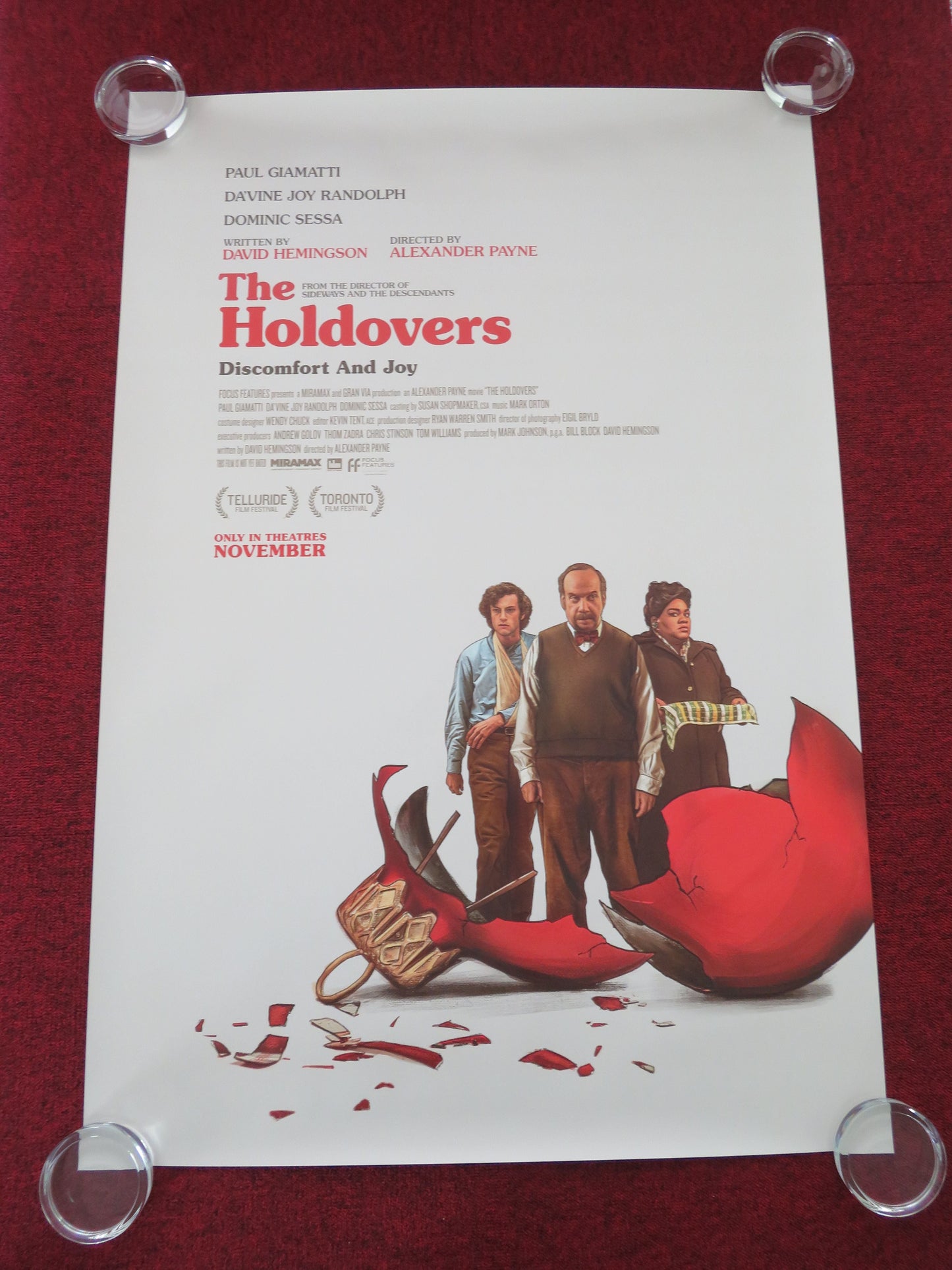 The Holdovers US One Sheet Rolled Poster Paul Giamatti Dominic Sessa 2023 Movie posters