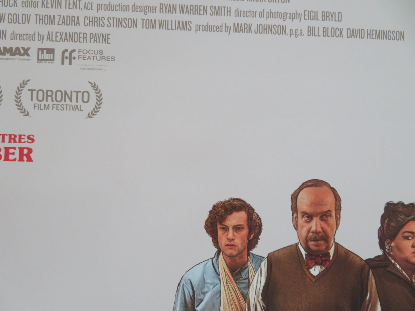 The Holdovers US One Sheet Rolled Poster Paul Giamatti Dominic Sessa 2023 Movie posters