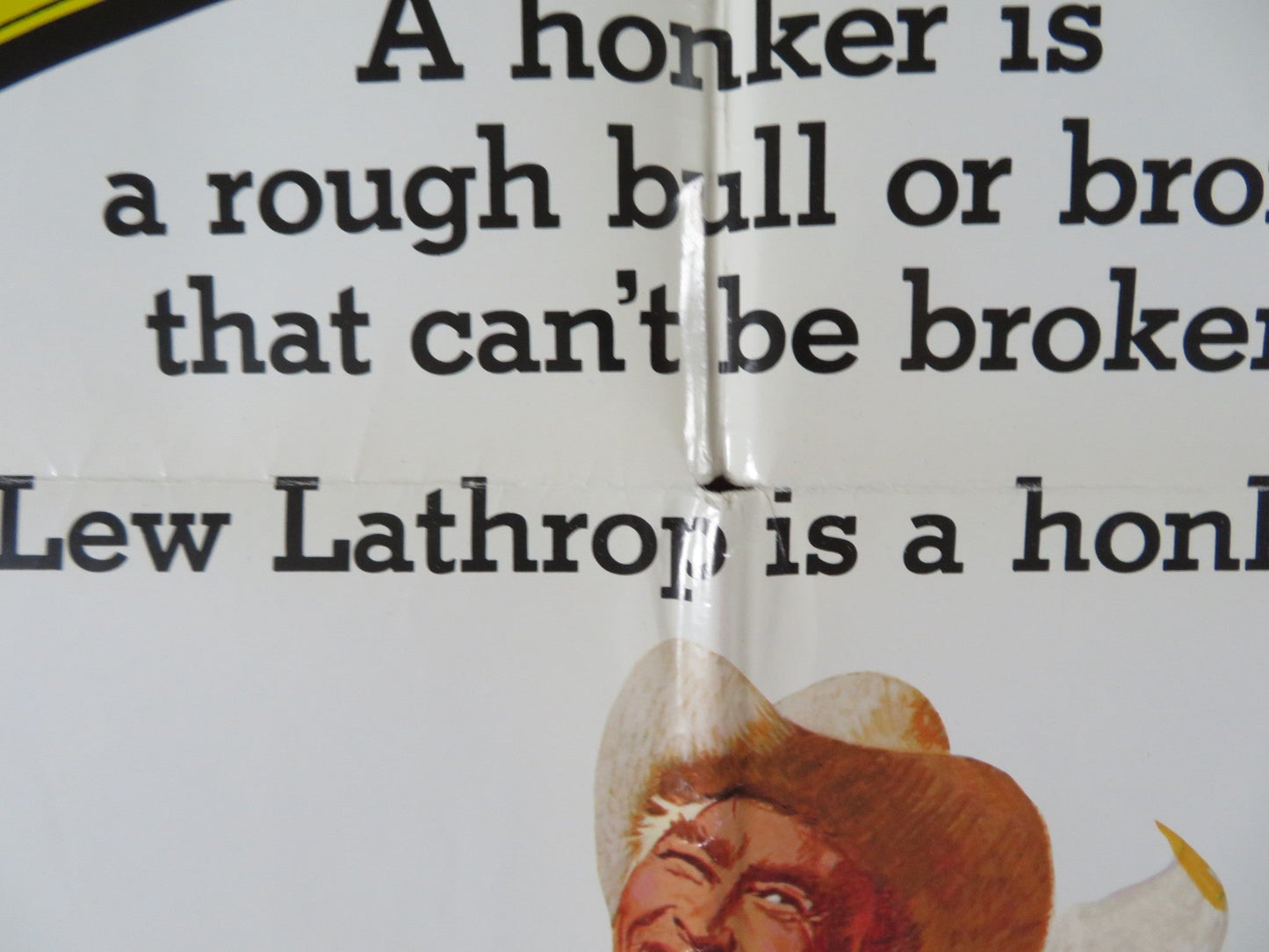 THE HONKERS FOLDED US ONE SHEET POSTER JAMES COBURN LOIS NETTLETON 1972 Rendezvous Cinema Movie posters