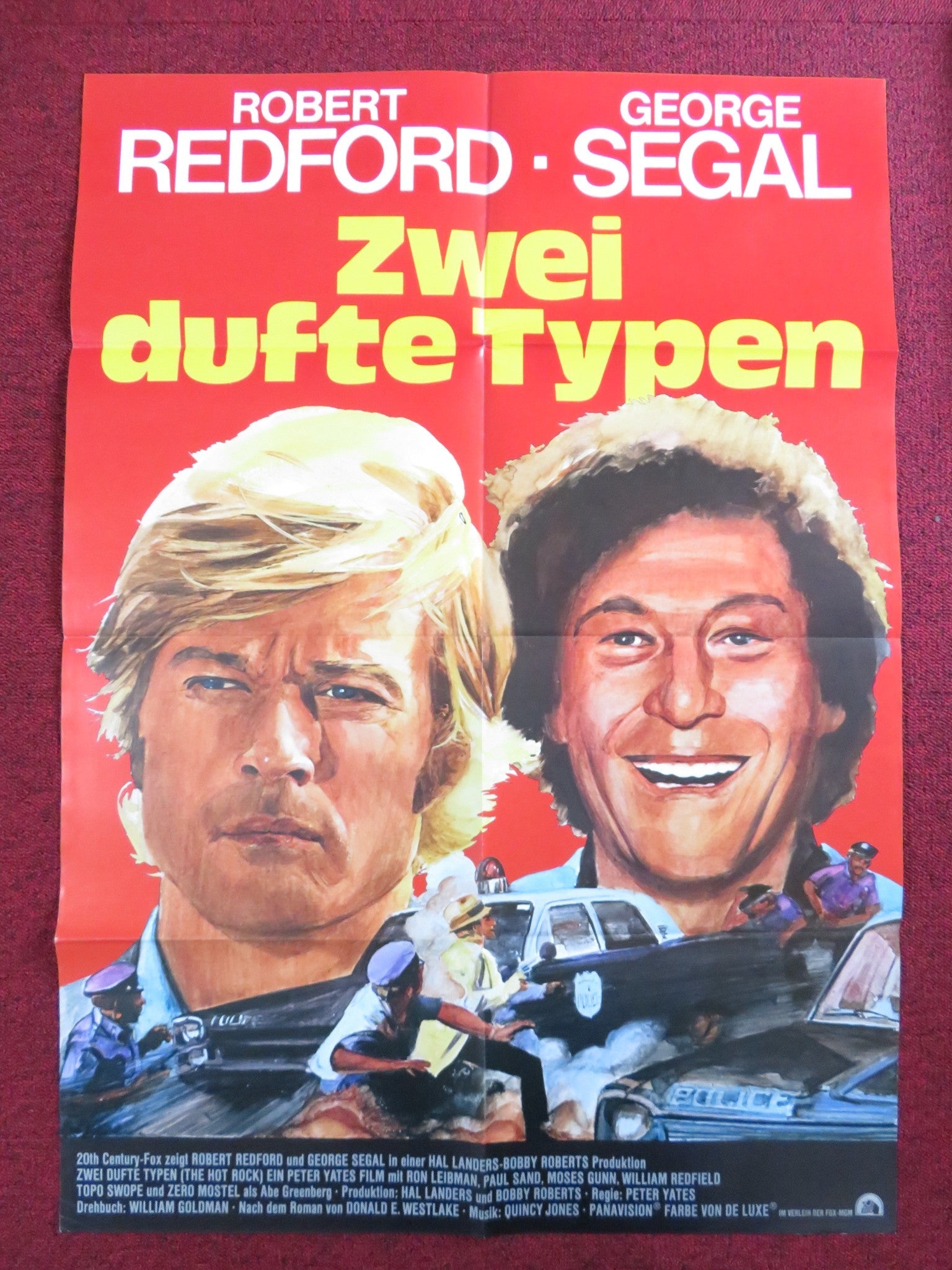 THE HOT ROCK GERMAN A1 POSTER FOLDED ROBERT REDFORD GEORGE SEGAL 1972 Rendezvous Cinema Movie posters