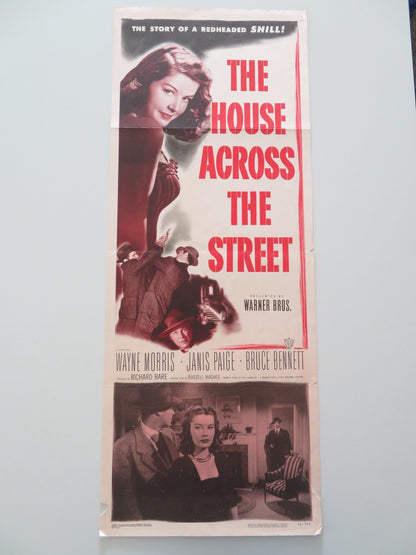 THE HOUSE ACROSS THE STREET US INSERT POSTER WAYNE MORRIS JANIS PAIGE 1949 Rendezvous Cinema Movie posters