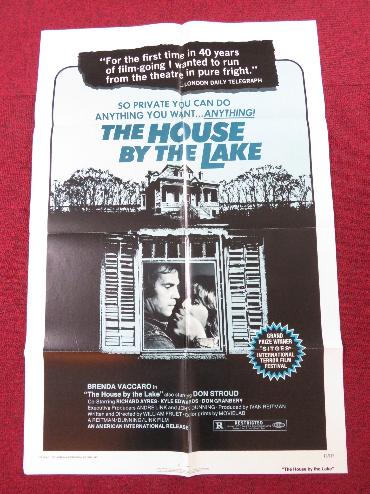 THE HOUSE BY THE LAKE - B FOLDED US ONE SHEET POSTER BRENDA VACCARO 1977 Rendezvous Cinema Movie posters