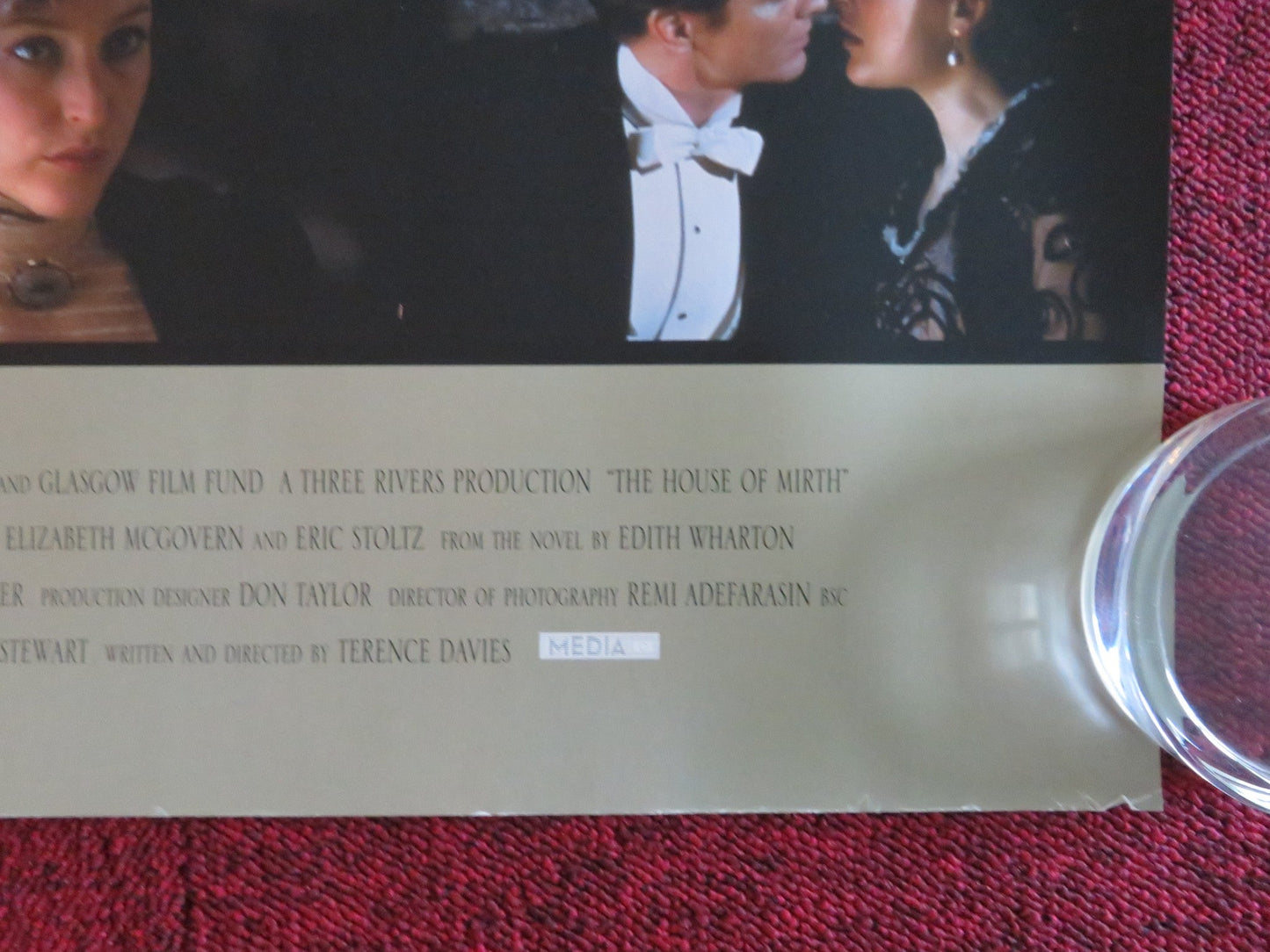 THE HOUSE OF MIRTH UK QUAD ROLLED POSTER GILLIAN ANDERSON DAN AYKROYD 2000 Movie posters