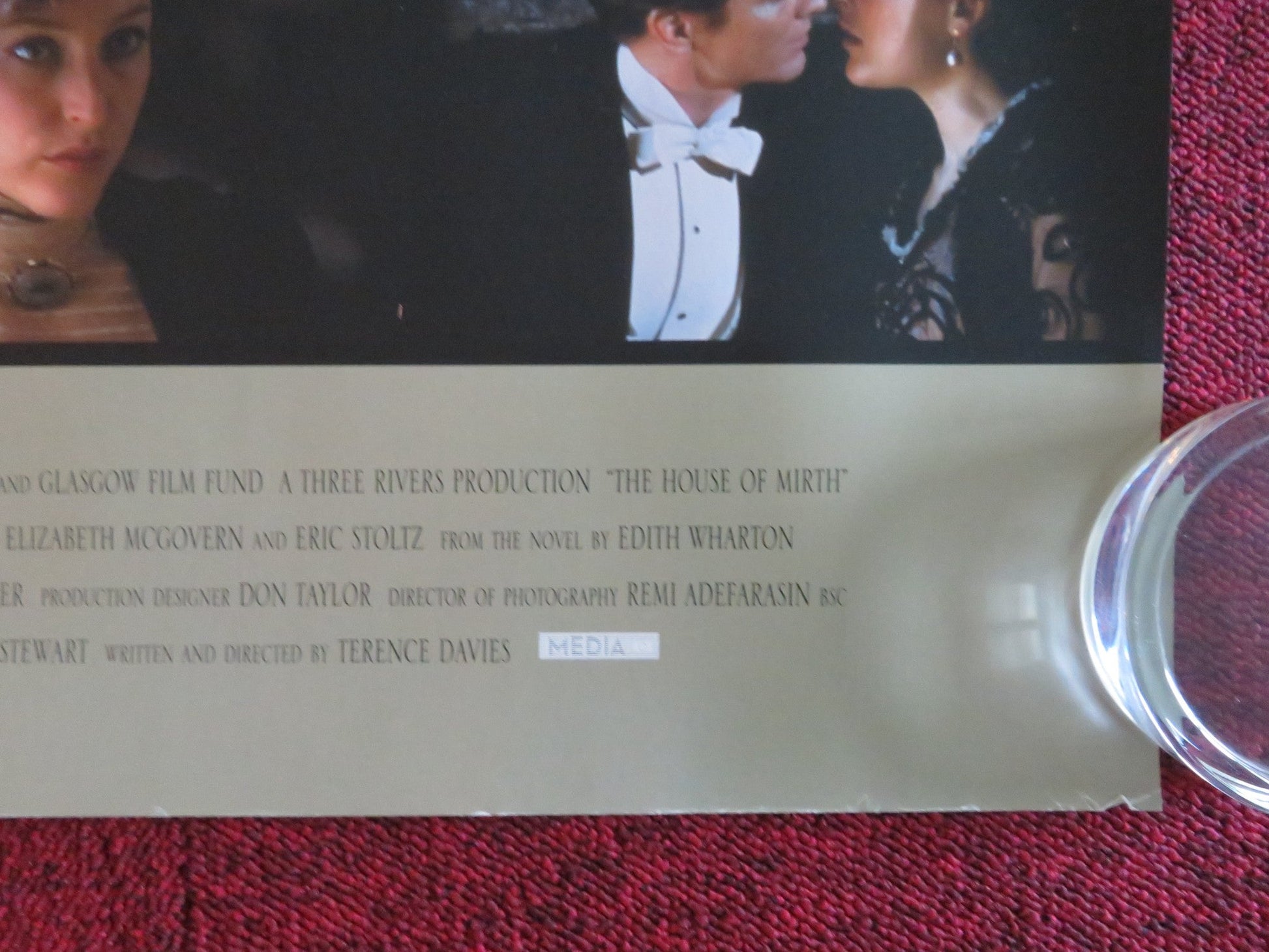 THE HOUSE OF MIRTH UK QUAD ROLLED POSTER GILLIAN ANDERSON DAN AYKROYD 2000 Movie posters