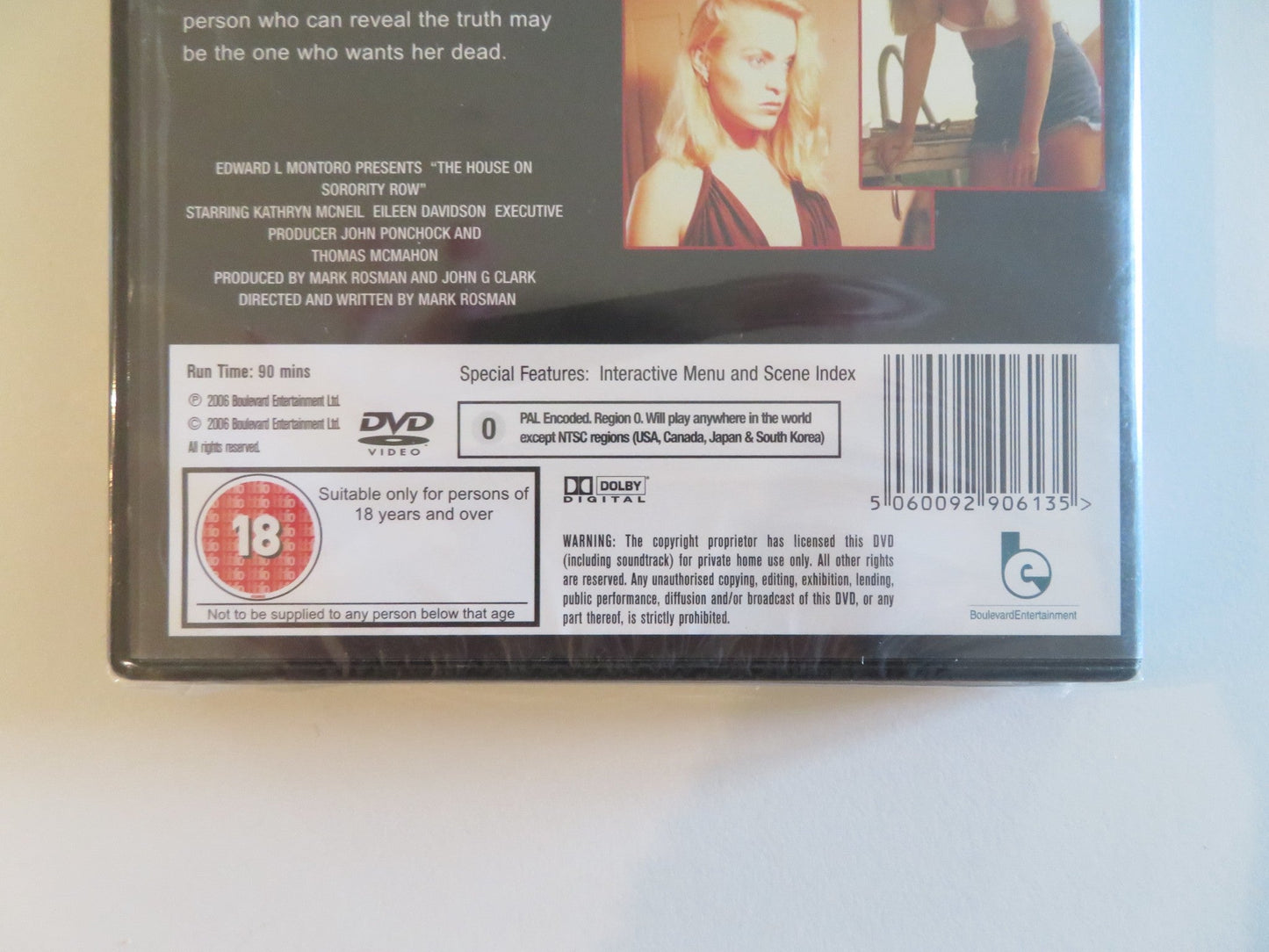 THE HOUSE ON SORORITY ROW (DVD) KATE MCNEIL EILEEN DAVIDSON 1982 REGION 0 Rendezvous Cinema Movie posters