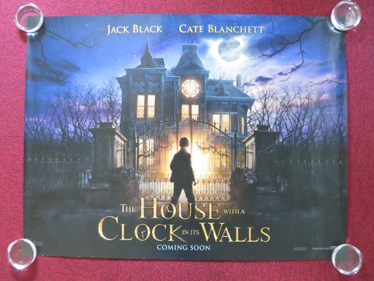 THE HOUSE WITH THE CLOCK IN ITS WALLS - B UK QUAD ROLLED POSTER JACK BLACK 2018 Rendezvous Cinema Movie posters