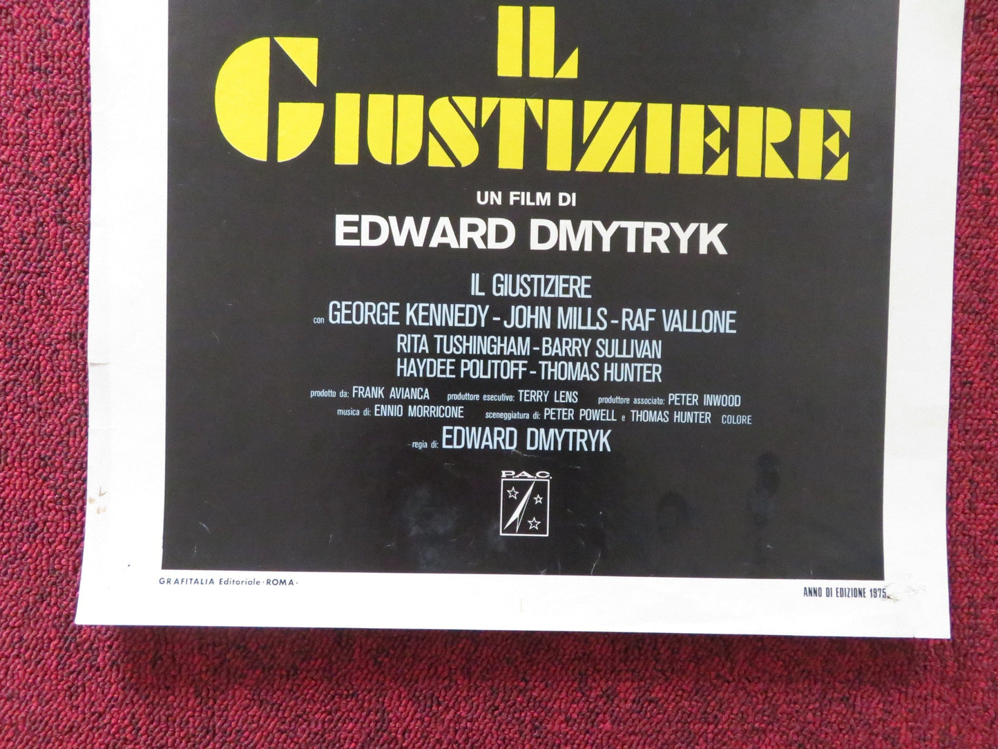 THE HUMAN FACTOR - B ITALIAN LOCANDINA POSTER GEORGE KENNEDY JOHN MILLS 1975 Rendezvous Cinema Movie posters