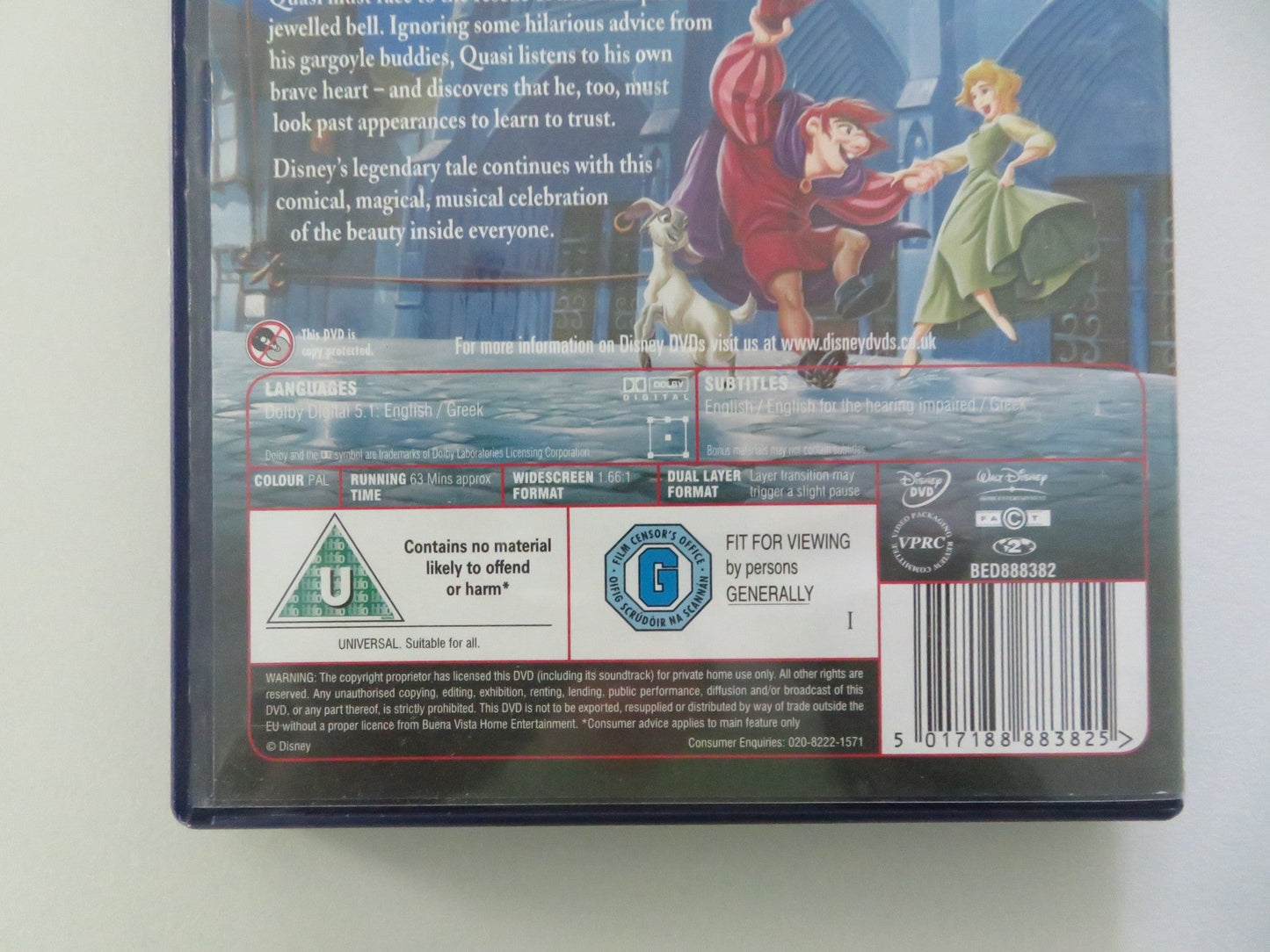 THE HUNCHBACK OF NOTRE DAME II: THE SECRET OF THE BELL (DVD) 2002 REGION 2 Movie posters