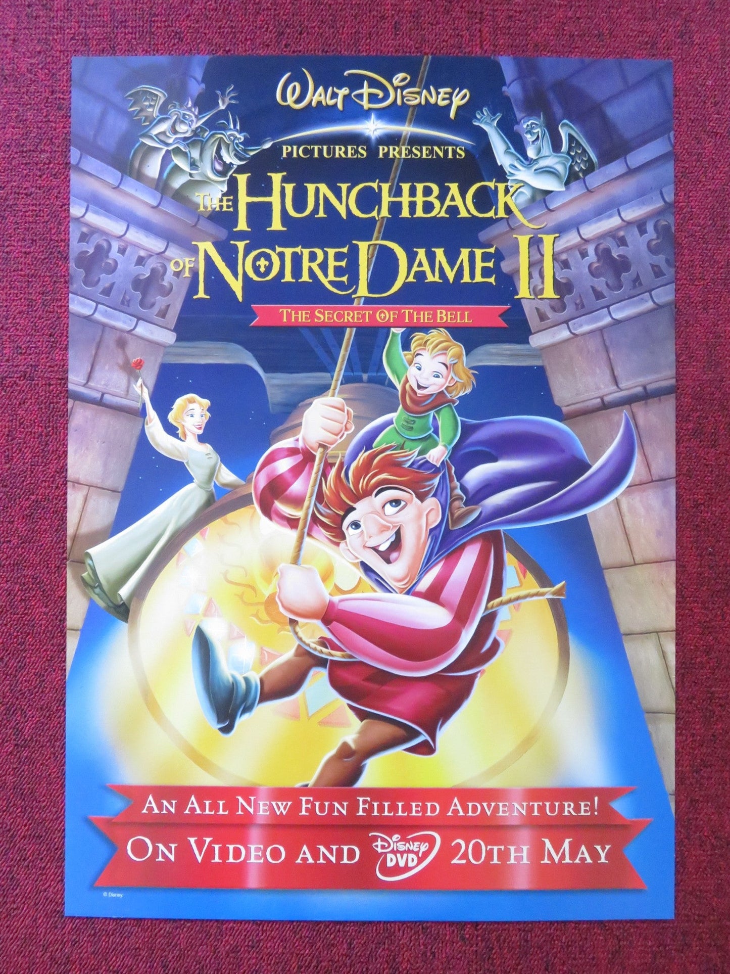 THE HUNCHBACK OF NOTRE DAME II VHS & DVD VIDEO POSTER J. ALEXANDER DISNEY 2002 Rendezvous Cinema Movie posters