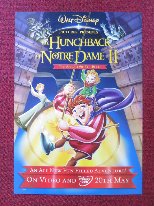 THE HUNCHBACK OF NOTRE DAME II VHS & DVD VIDEO POSTER J. ALEXANDER DISNEY 2002 Rendezvous Cinema Movie posters