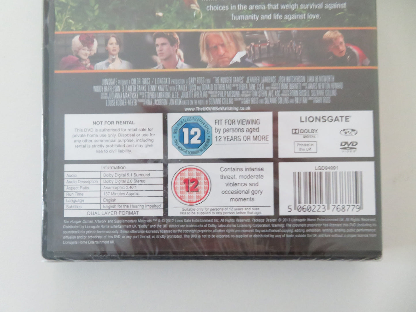 The Hunger Games - C (DVD) Jennifer Lawrence Josh Hutcherson 2012 Region 2 Movie posters
