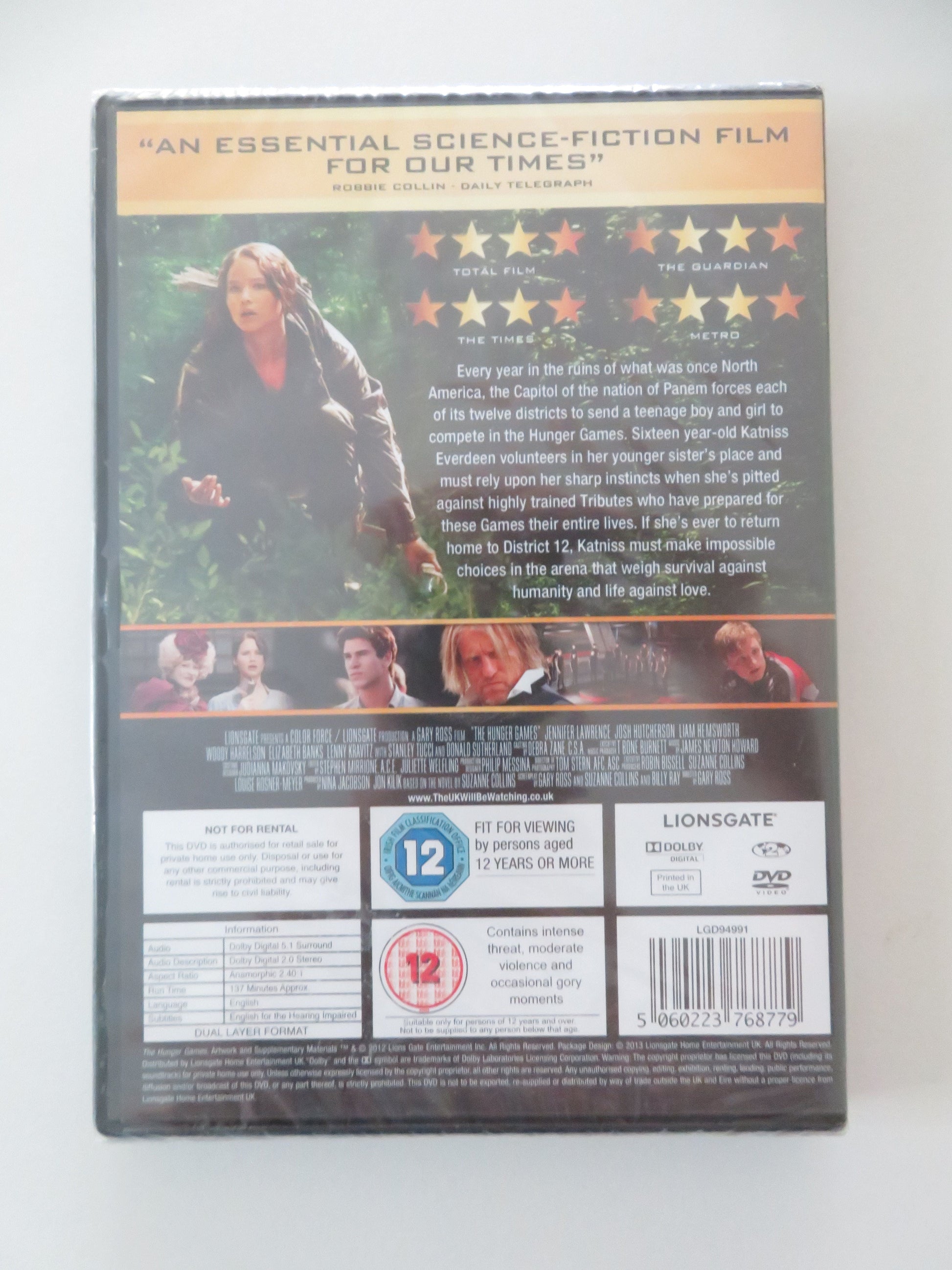The Hunger Games - C (DVD) Jennifer Lawrence Josh Hutcherson 2012 Region 2 Movie posters