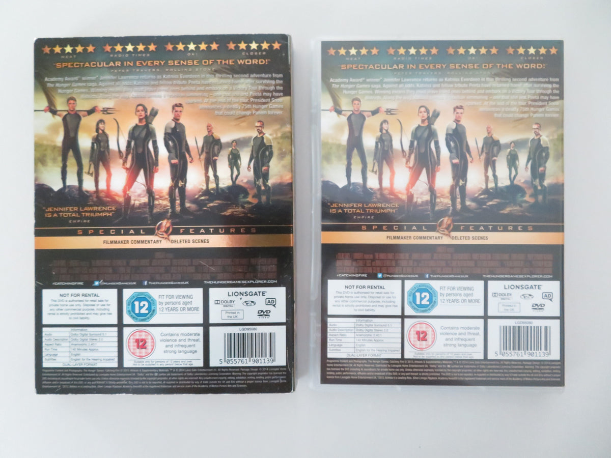 The Hunger Games: Catching Fire - B (DVD) Jennifer Lawrence 2013 Region 2 Movie posters