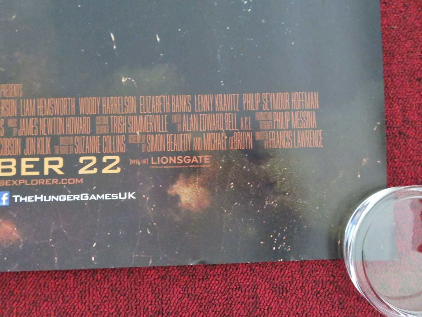 THE HUNGER GAMES CATCHING FIRE UK QUAD ROLLED POSTER JENNIFER LAWRENCE 2013 Movie posters