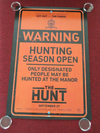 THE HUNT ONE SHEET ROLLED POSTER HILARY SWANK BETTY GILPIN 2020 Movie posters