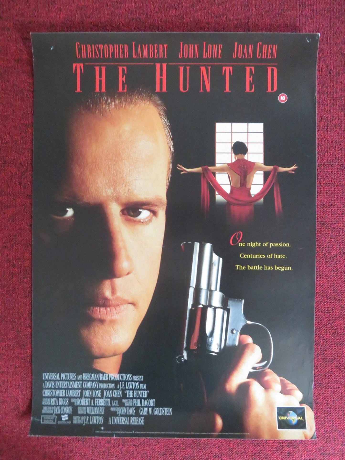 THE HUNTED VHS POSTER POSTER CHRISTOPHER LAMBERT JOHN LONE 1995 Rendezvous Cinema Movie posters
