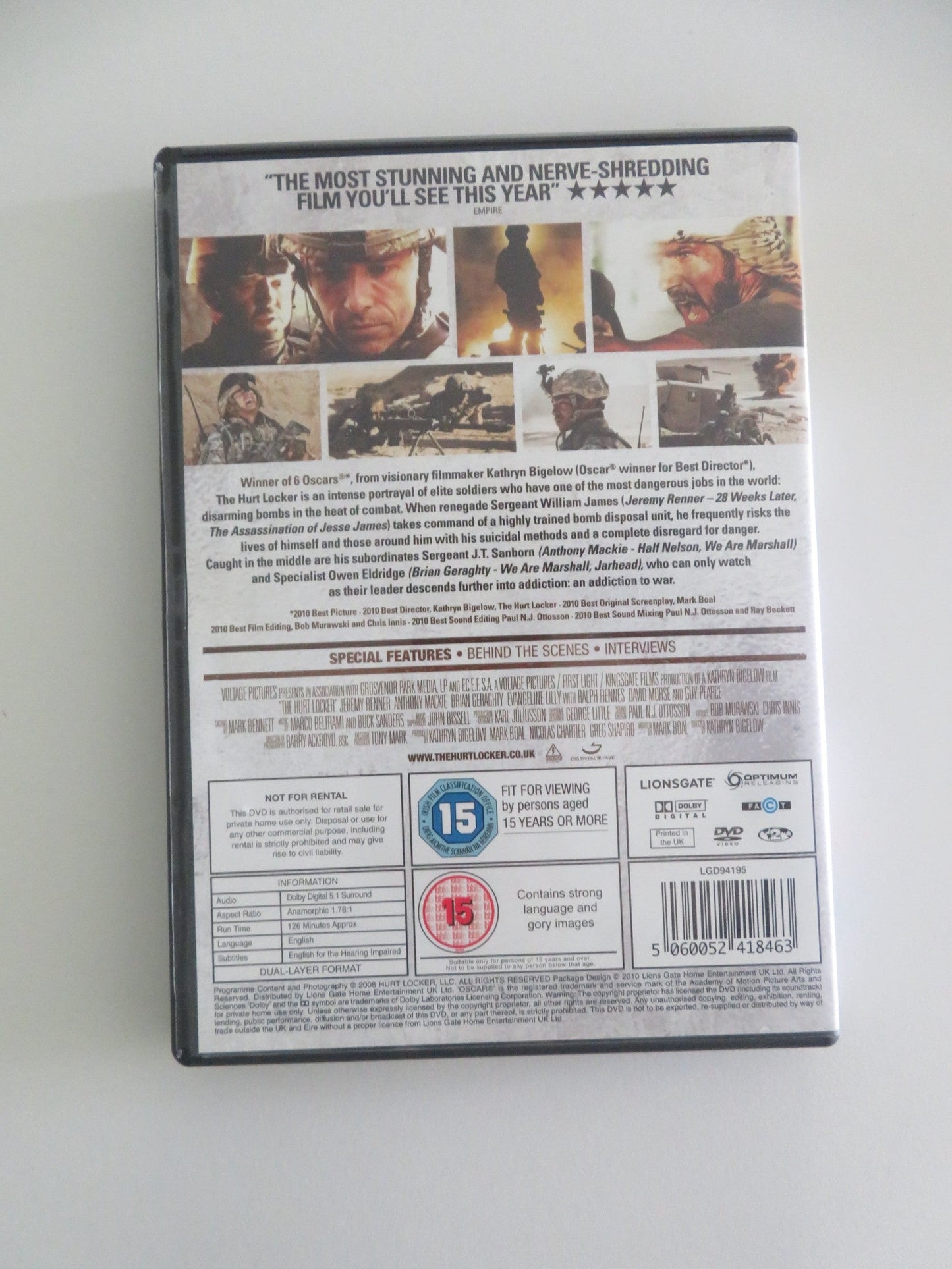 THE HURT LOCKER (DVD) JEREMY RENNER ANTHONY MACKIE 2008 REGION 2 Movie posters