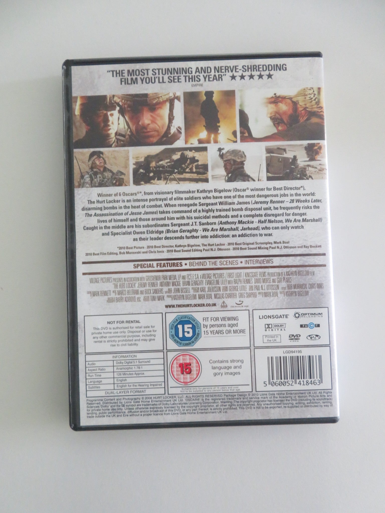 THE HURT LOCKER (DVD) JEREMY RENNER ANTHONY MACKIE 2008 REGION 2 Movie posters