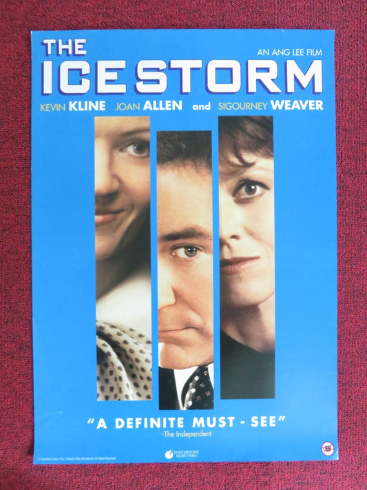 THE ICE STORM VHS VIDEO POSTER KEVIN KLINE SIGOURNEY WEAVER 1997 Rendezvous Cinema Movie posters