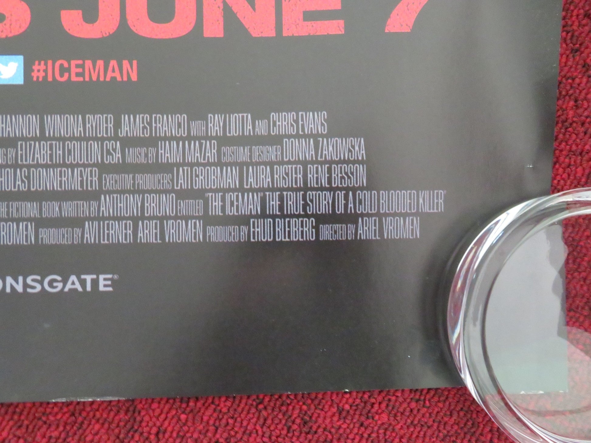 THE ICEMAN UK QUAD ROLLED POSTER MICHAEL SHANNON WINONA RYDER 2012 Movie posters