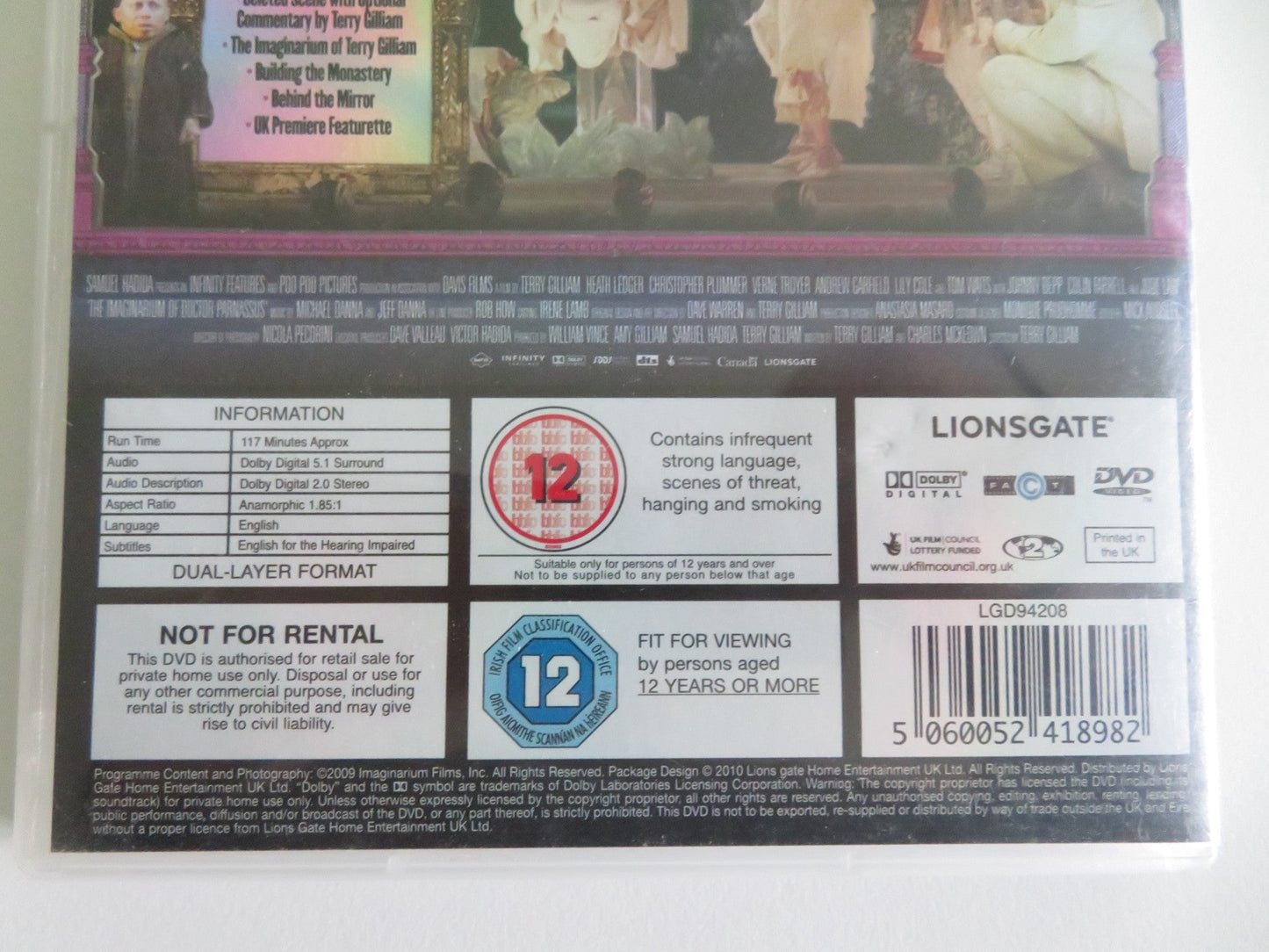 THE IMAGINARIUM OF DOCTOR PARNASSUS (DVD) ANDREW GARFIELD 2009 REGION 2 Movie posters