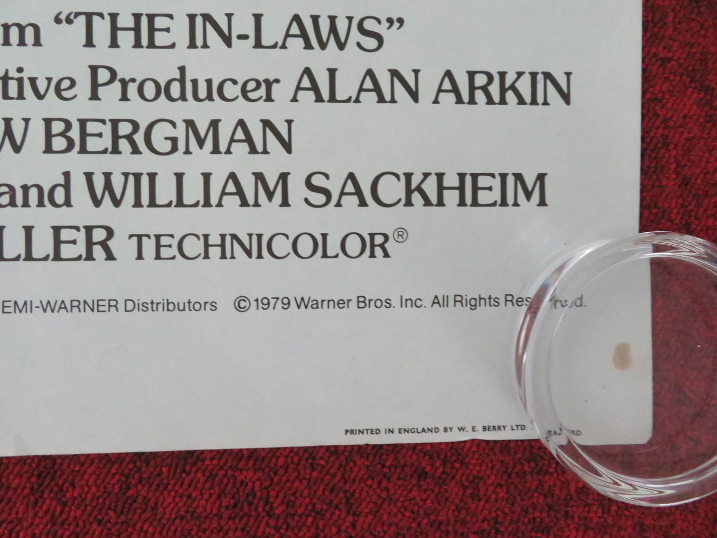 The In-Laws UK Quad Rolled Poster Peter Falk Alan Arkin 1979 Movie posters