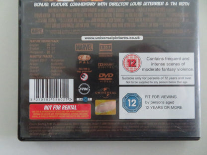 THE INCREDIBLE HULK (DVD) MARVEL EDWARD NORTON TIM ROTH 2008 REGION 2, 5 Movie posters