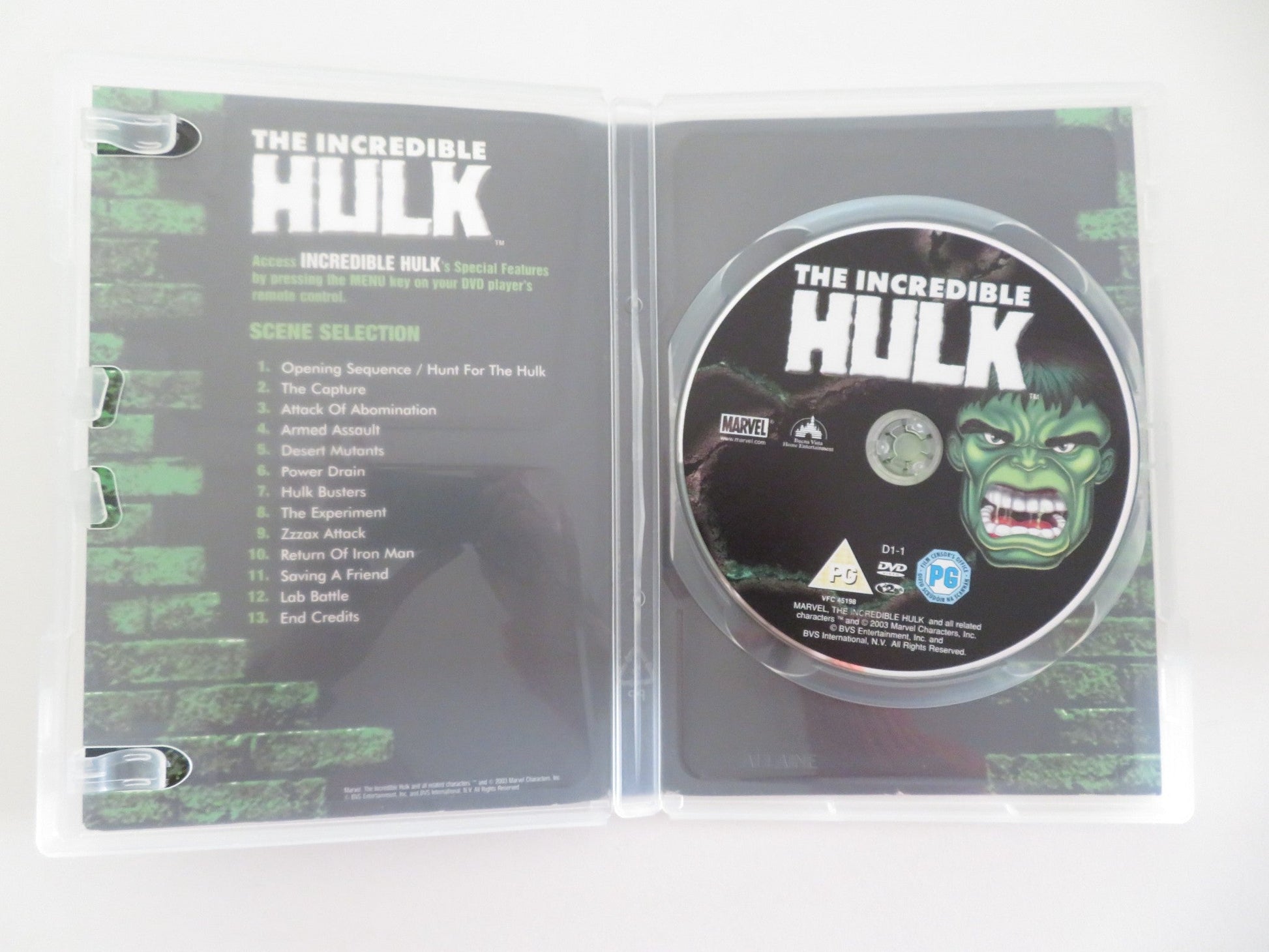 THE INCREDIBLE HULK (DVD) MARVEL LOU FERRIGNO MARK HAMILL STAN LEE 2002 REGION 2 - Rendezvous Cinema