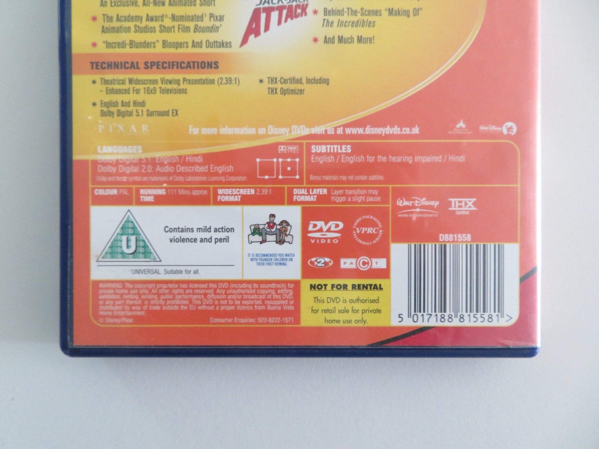 THE INCREDIBLES - 2 - DISC COLLECTOR'S EDITION (DVD) DISNEY 2004 REGION 2 Movie posters