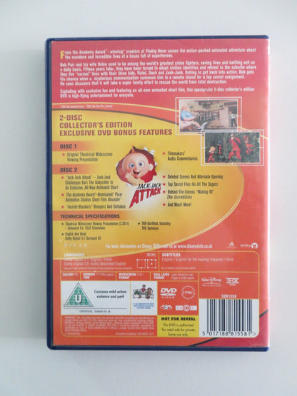 THE INCREDIBLES - 2 - DISC COLLECTOR'S EDITION (DVD) DISNEY 2004 REGION 2 Movie posters
