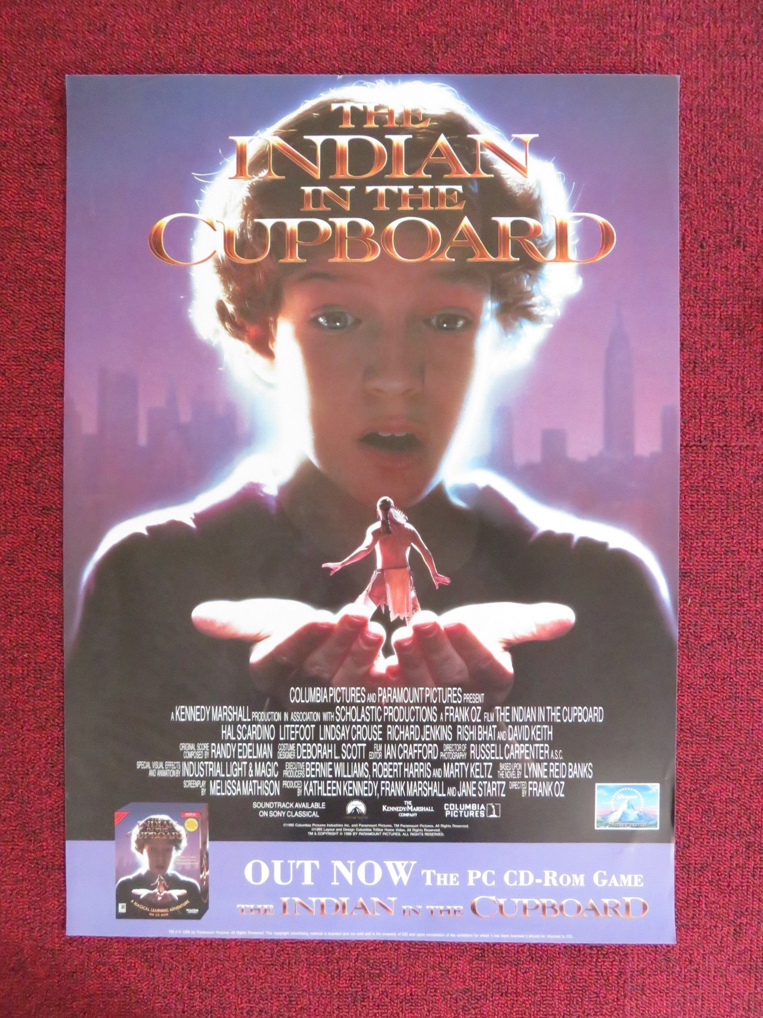 THE INDIAN IN THE CUPBOARD VHS VIDEO POSTER HAL SCARDINO LITEFOOT 1995 Rendezvous Cinema Movie posters