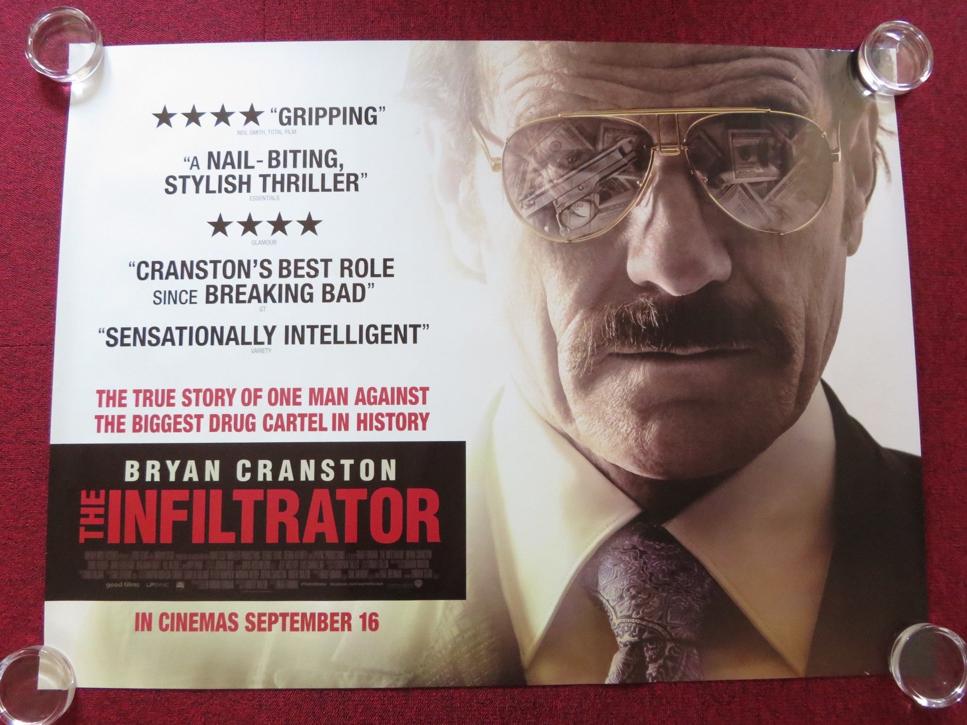 THE INFILTRATOR UK QUAD ROLLED POSTER BRYAN CRANSTON LEANNE BEST 2016 Rendezvous Cinema Movie posters