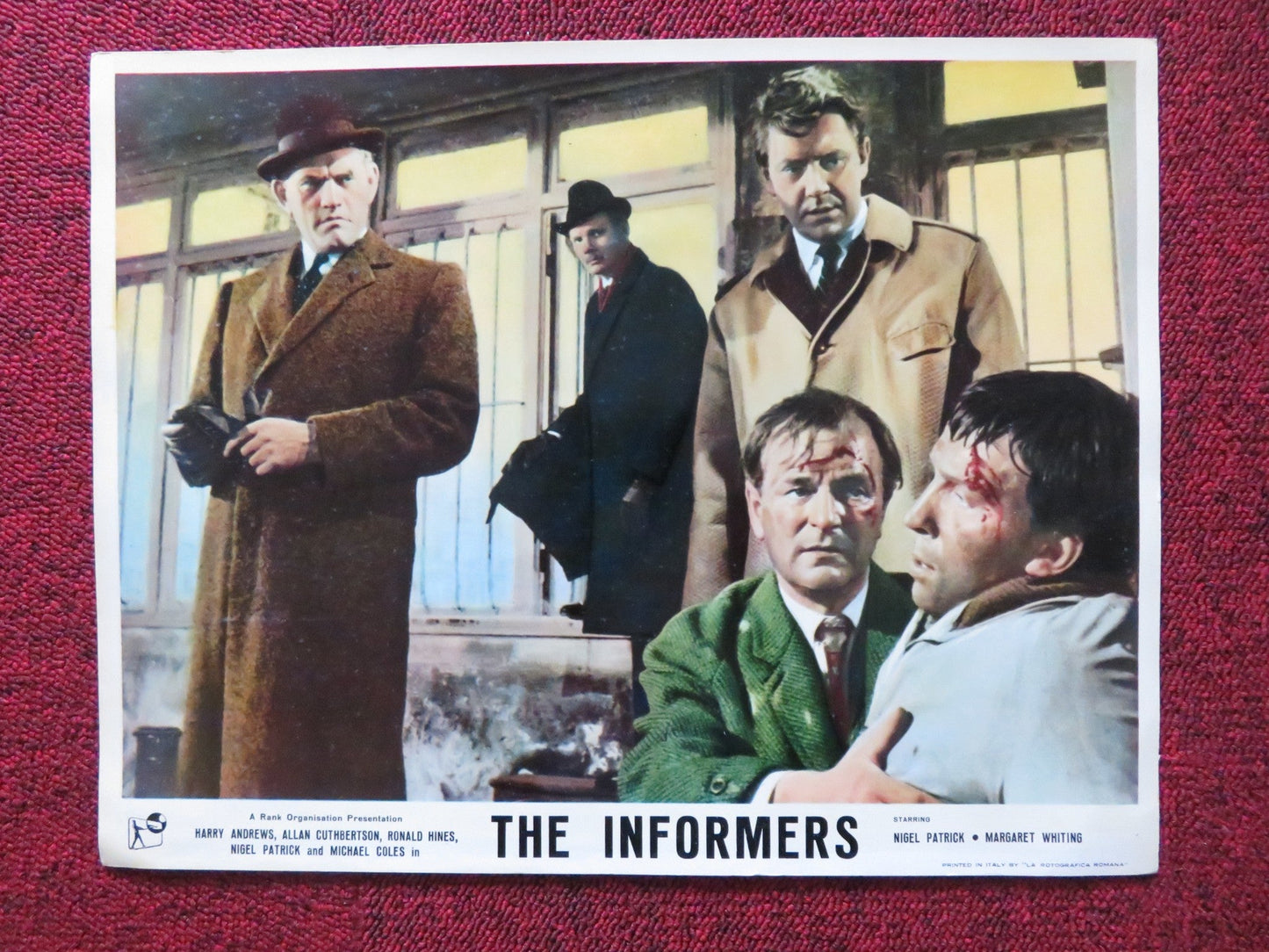 THE INFORMERS US LOBBY CARD FULL SET NIGEL PATRICK MARGARET WHITING 1964 Rendezvous Cinema Movie posters