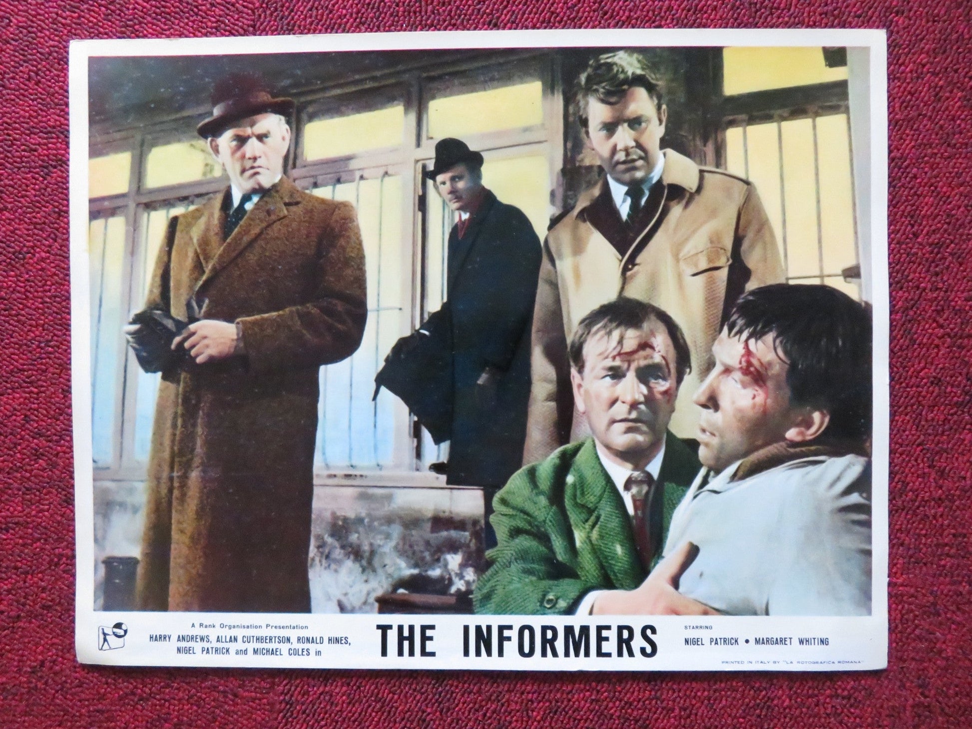 THE INFORMERS US LOBBY CARD FULL SET NIGEL PATRICK MARGARET WHITING 1964 Rendezvous Cinema Movie posters