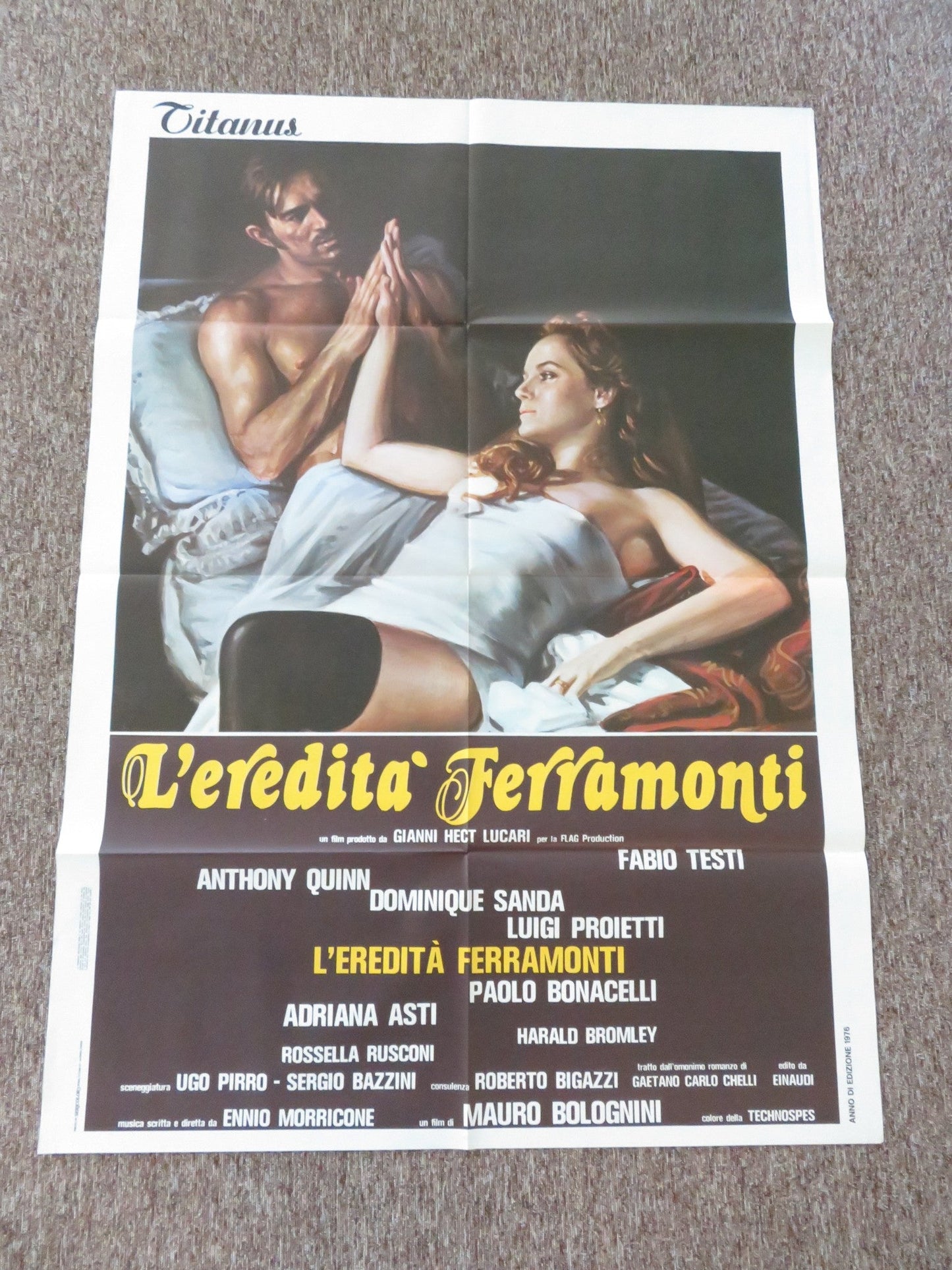 THE INHERITANCE ITALIAN 2 FOGLIO POSTER ANTHONY QUINN FABIO TESTI 1976 Rendezvous Cinema Movie posters