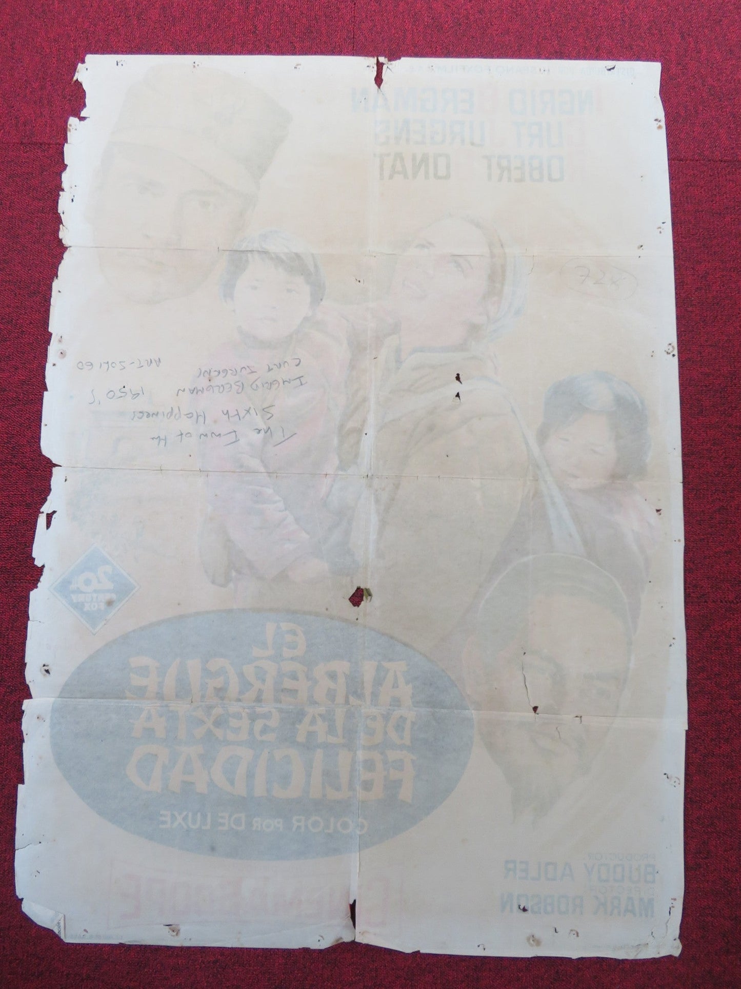 THE INN OF THE SIXTH HAPPINESS SPANISH POSTER INGRID BERGMAN CURT JERGENS 1959 Rendezvous Cinema Movie posters