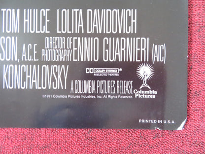 THE INNER CIRCLE - B FOLDED US ONE SHEET POSTER TOM HULCE LOLITA DAVIDOVICH 1991 Rendezvous Cinema Movie posters