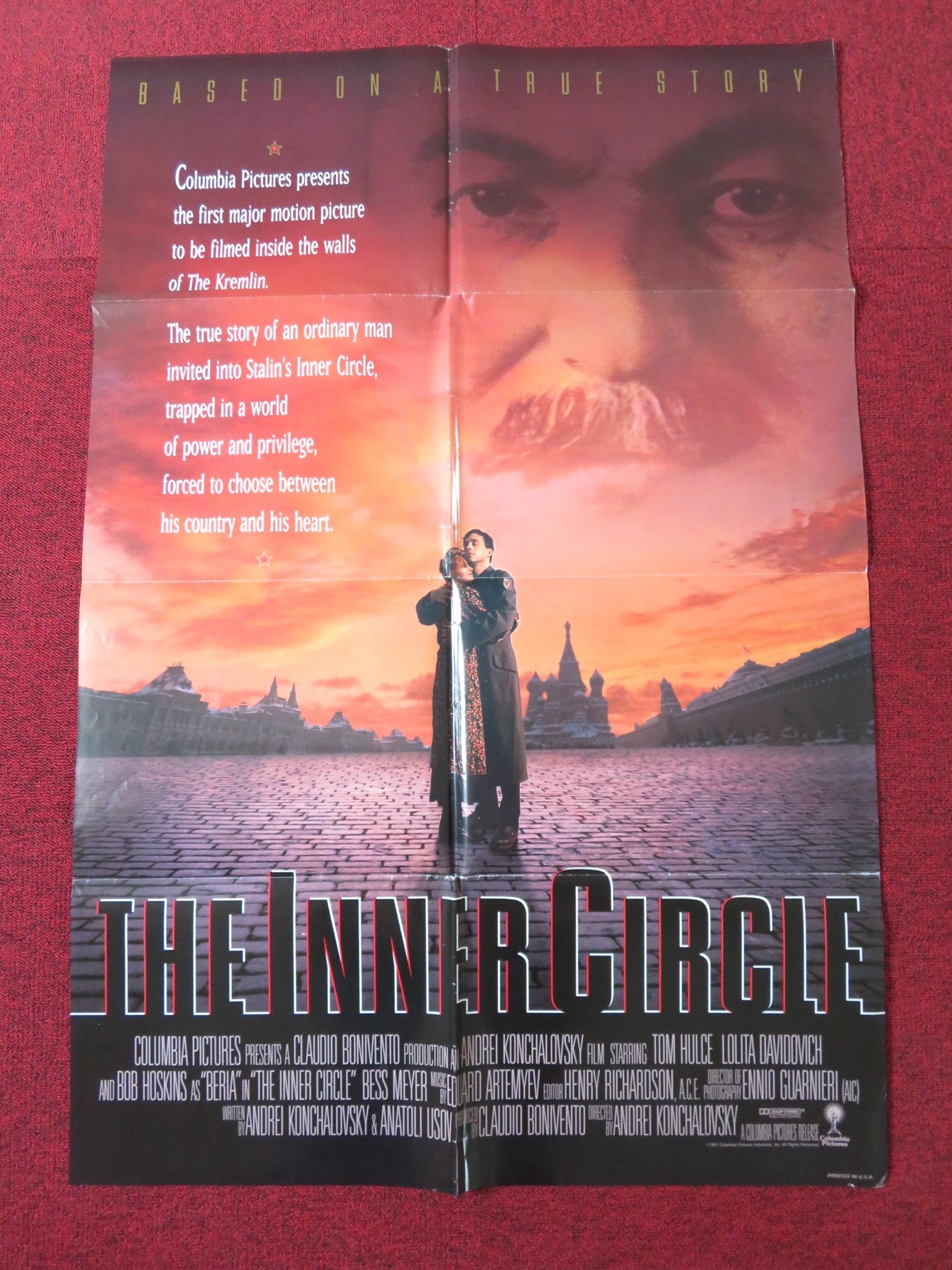 THE INNER CIRCLE - B FOLDED US ONE SHEET POSTER TOM HULCE LOLITA DAVIDOVICH 1991 Rendezvous Cinema Movie posters