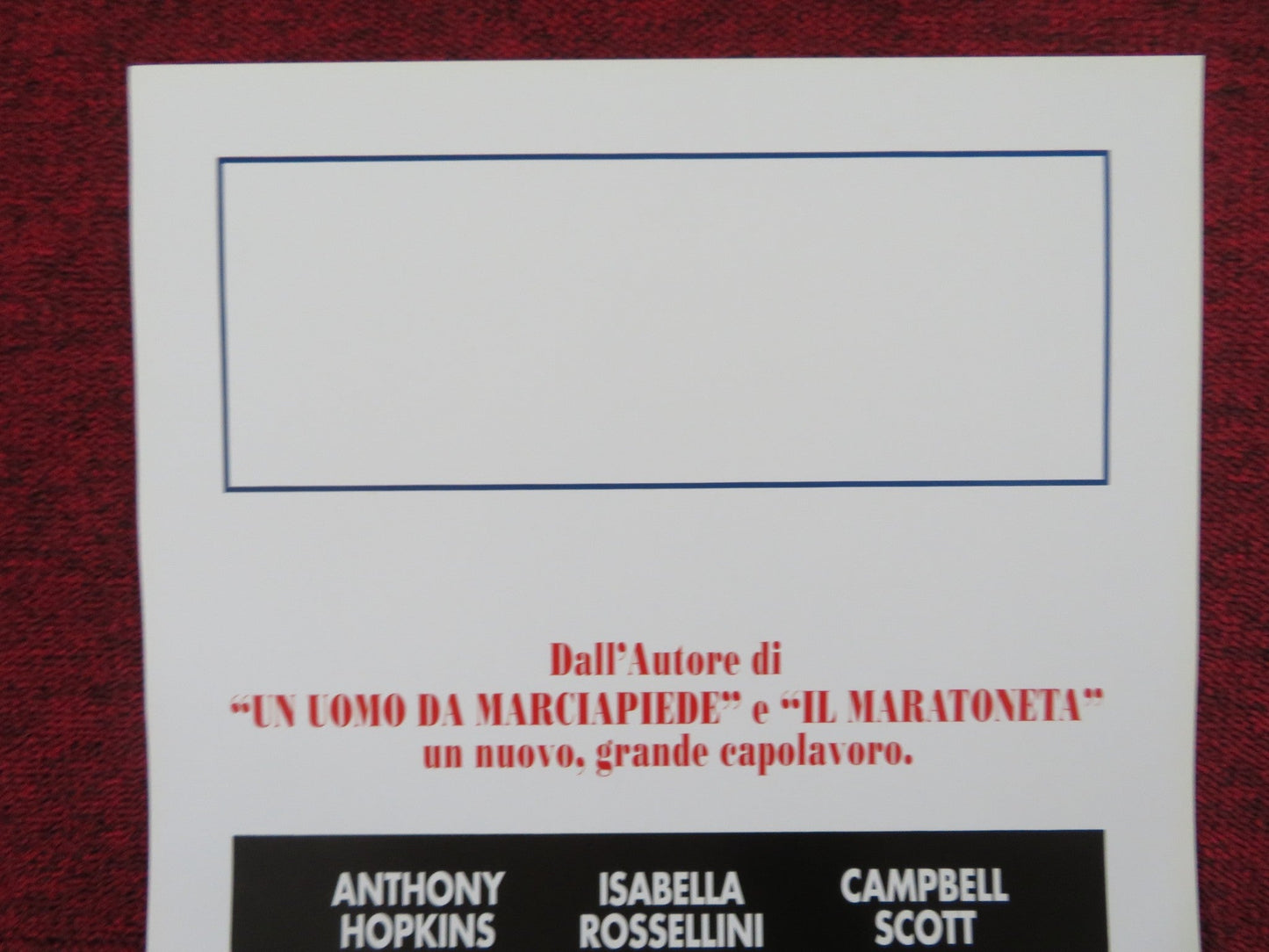 THE INNOCENT ITALIAN LOCANDINA POSTER ANTHONY HOPKINS ISABELLA ROSSELLINI 1993 Rendezvous Cinema Movie posters