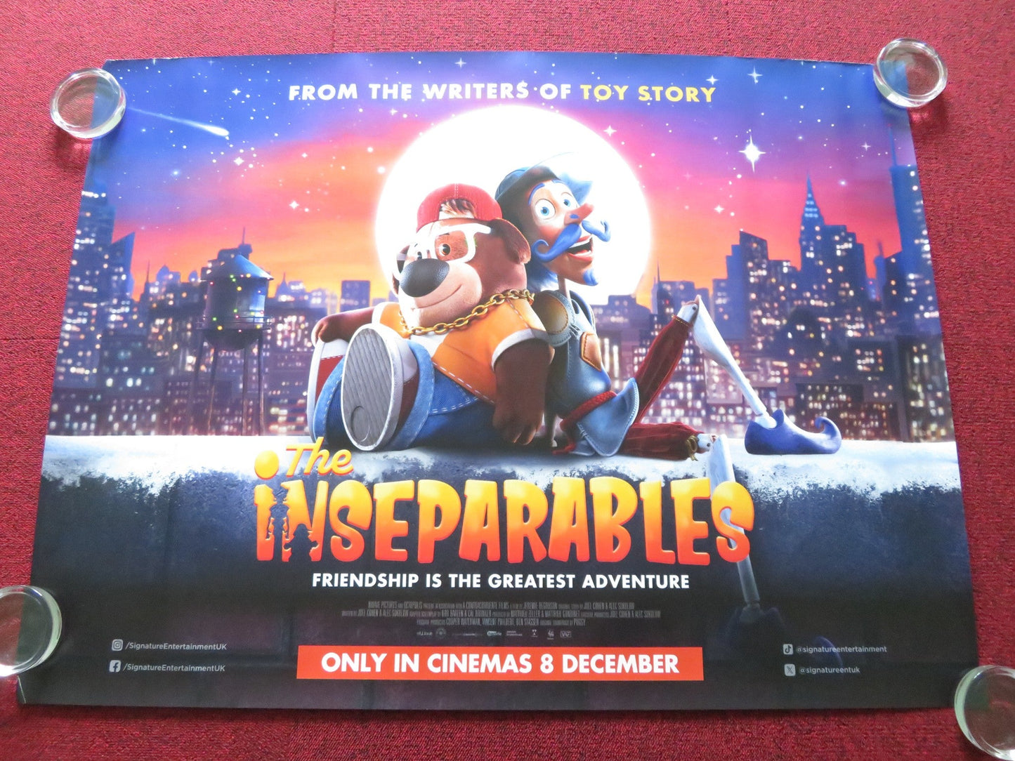 THE INSEPERABLES UK QUAD ROLLED POSTER ERIC JUDOR ANA GIRARDOT 2023 Rendezvous Cinema Movie posters